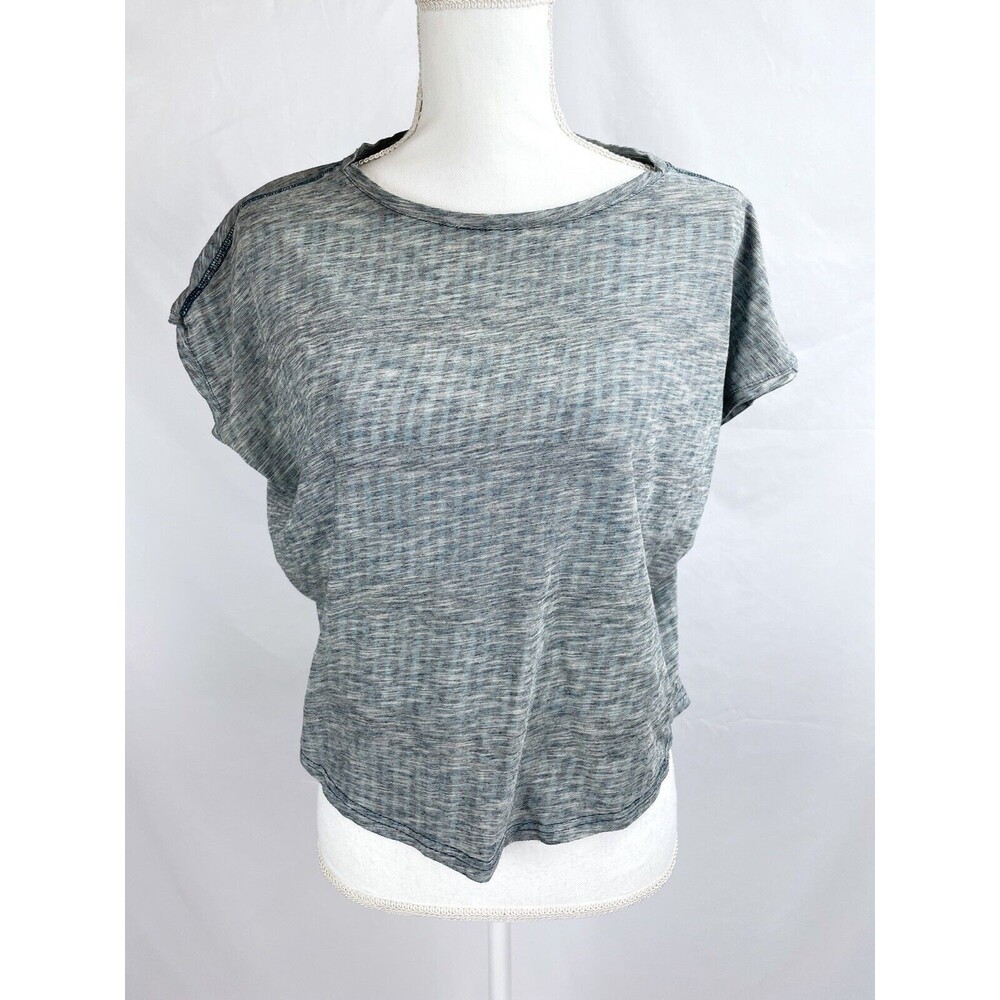 Prana‎ Women XS Epley Top Green Short Sleeves Boxey Cotton